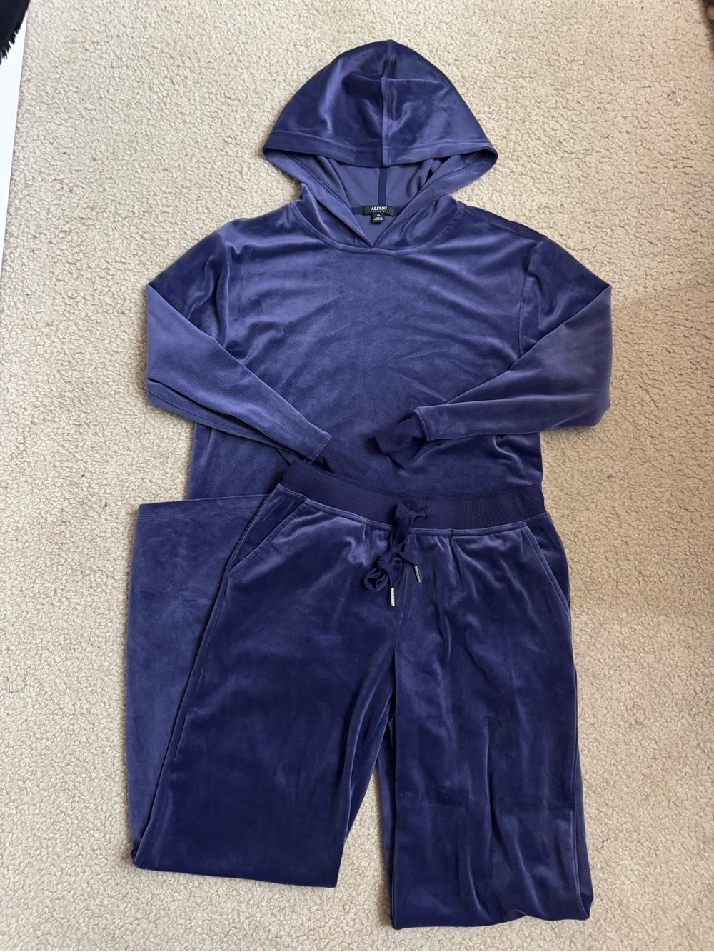 Alfani Velour Track Set